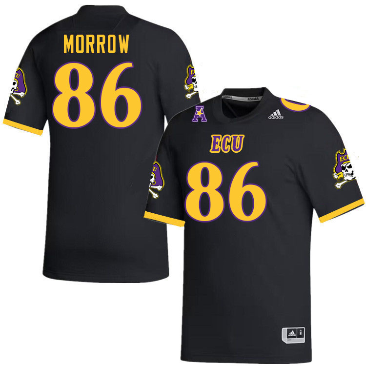 #86 Kaleb Morrow East Carolina Pirates College Football Jersey Stitched-Black #86 Kaleb Morrow East Carolina Pirates College Football Jersey Stitched-Black
